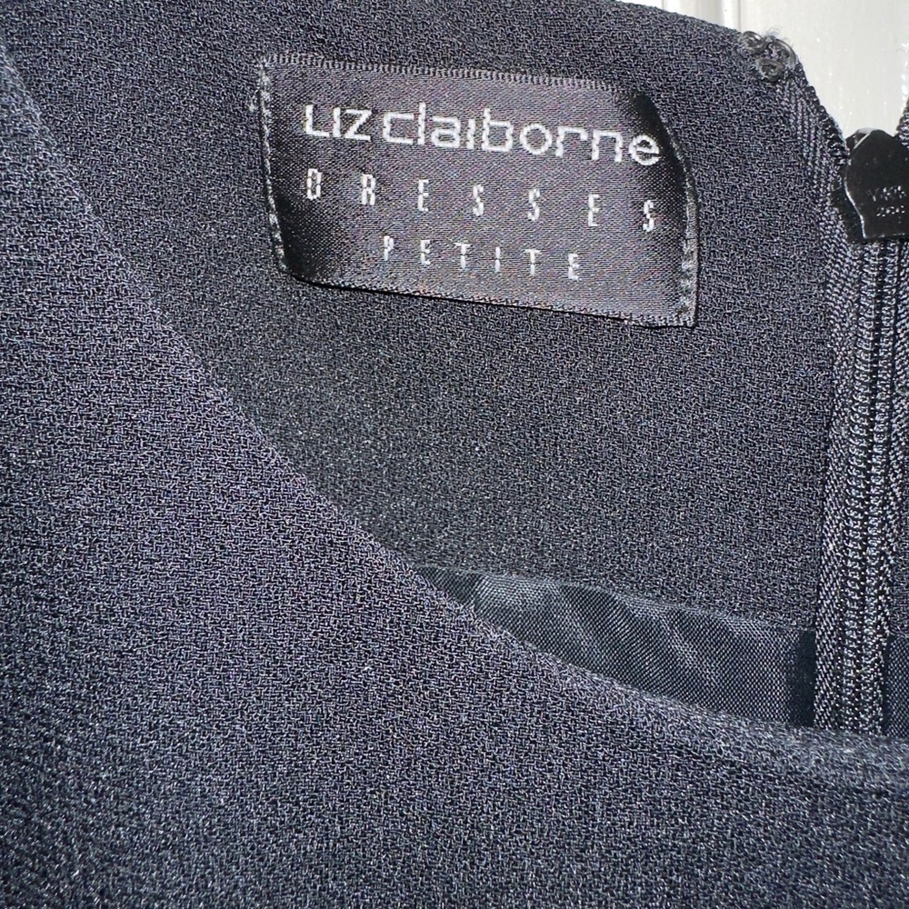 Liz Claiborne Black Sleeveless Sheath Cocktail Dress - Picture 4 of 6